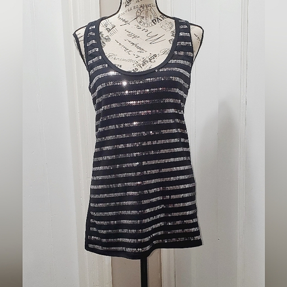 Sequined Racer Back Tank Top 🌴